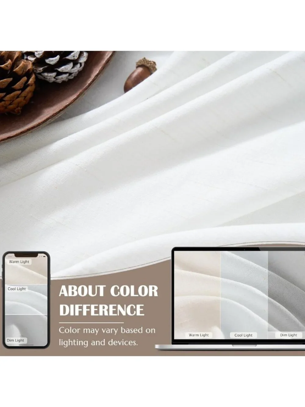 Linen Pinch Pleated Kitchen Curtains 24